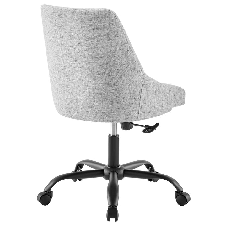 Nate Swivel Upholstered Office Chair - Gray