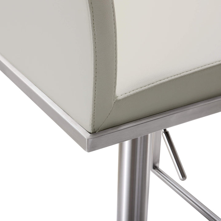Sorrento Light Grey Stainless Steel Barstool