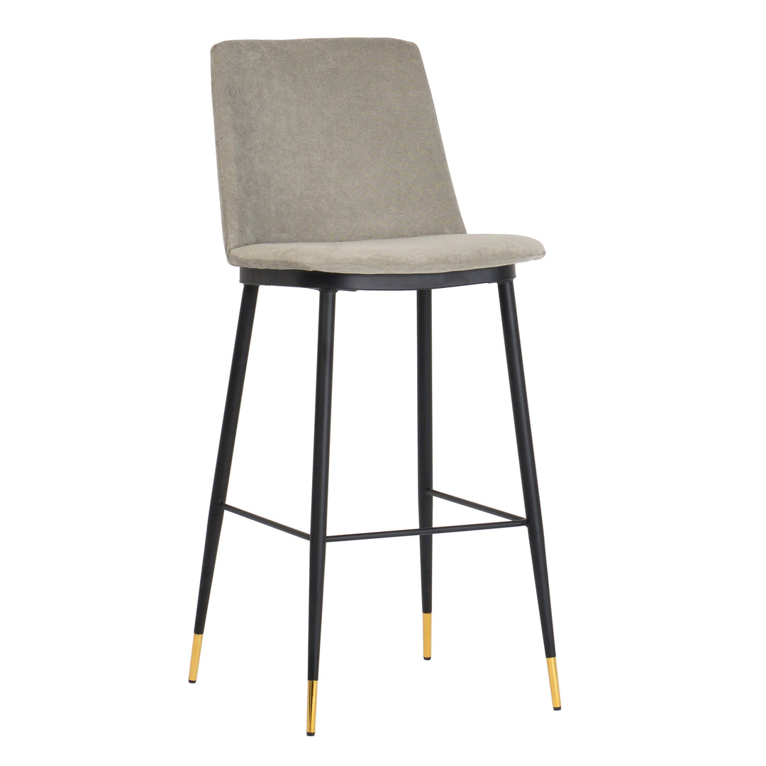 Alexa Grey Velvet Counter Stool