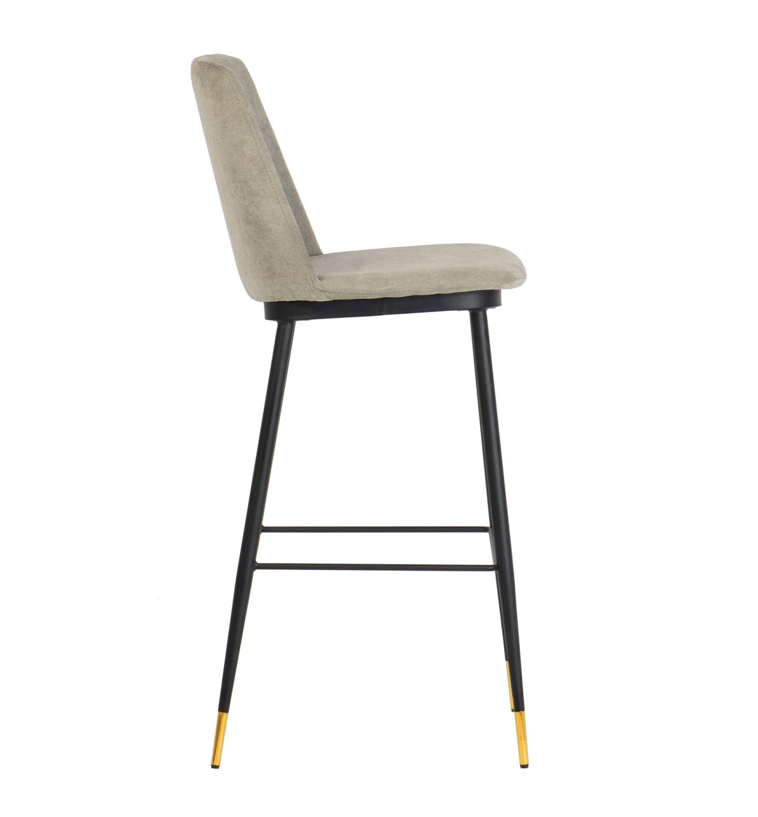 Alexa Grey Velvet Counter Stool - Set of 2