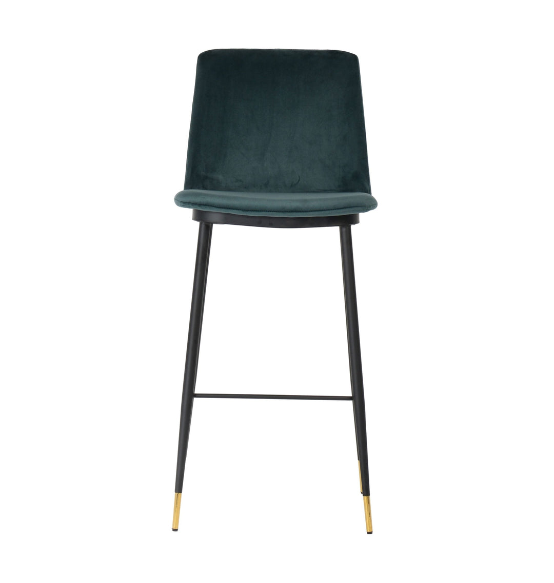 Alexa Green Velvet Counter Stool - Set of 2