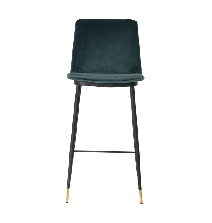 Alexa Green Velvet Counter Stool - Set of 2