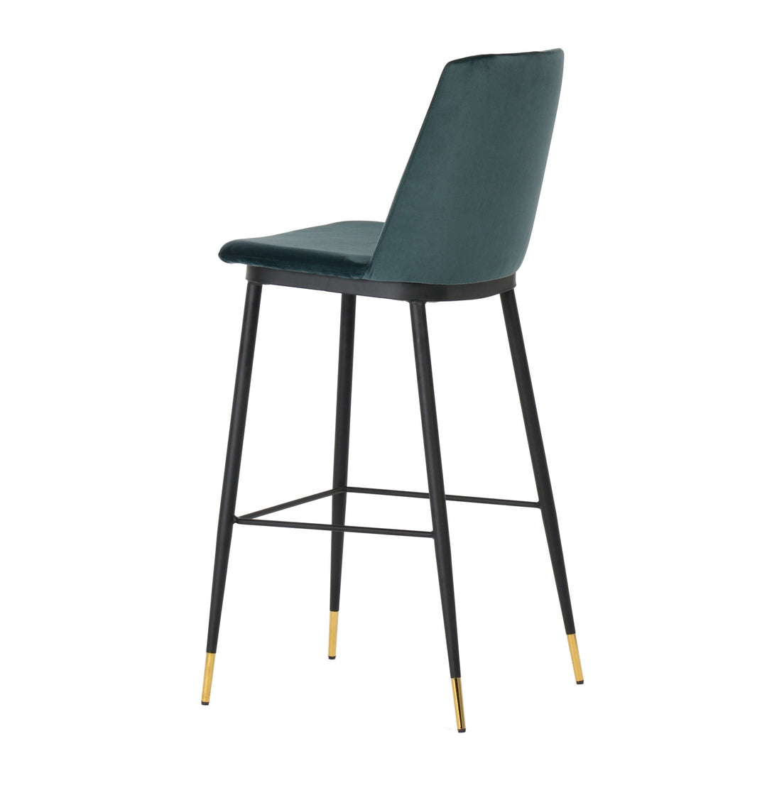 Alexa Green Velvet Counter Stool - Set of 2