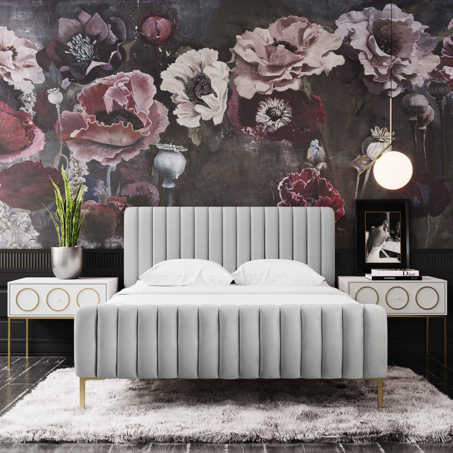 Angelina Grey Bed in Queen