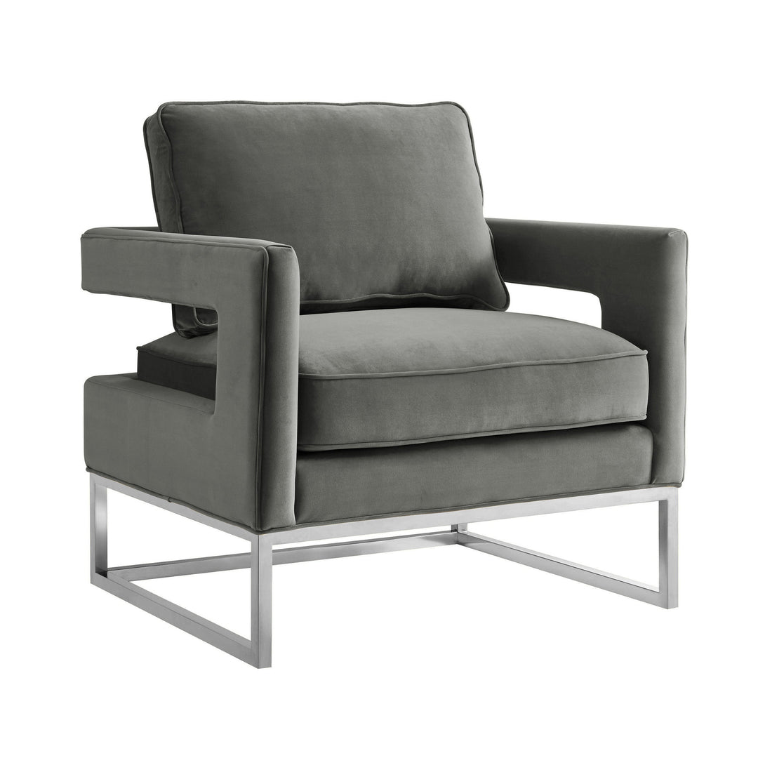 Asher Grey Velvet Chair