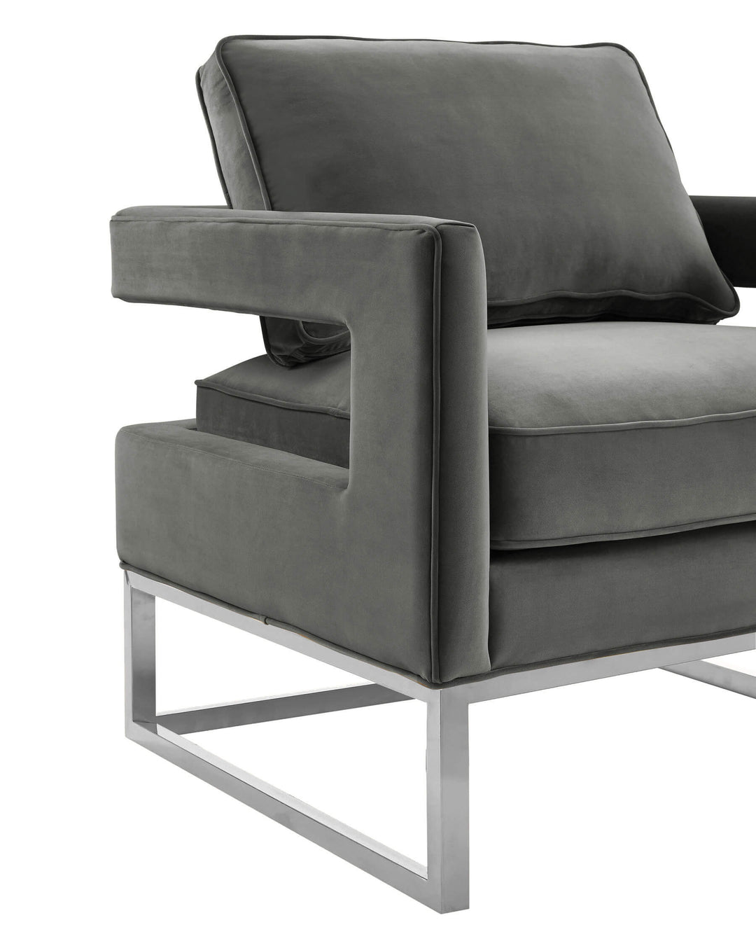 Asher Grey Velvet Chair
