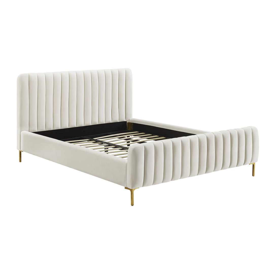 Athena Queen Bed - Cream