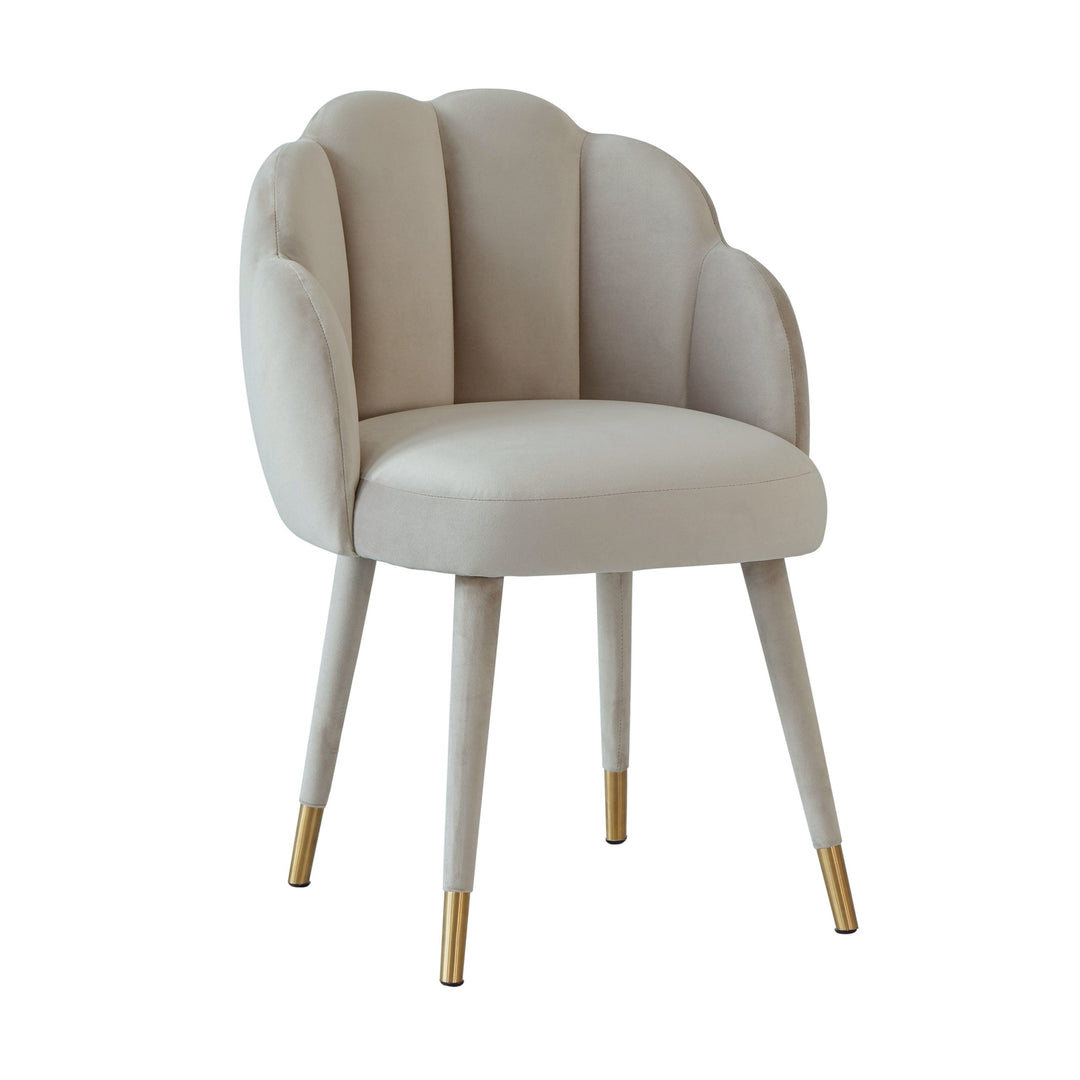 Azalea Light Grey Velvet Dining Chair