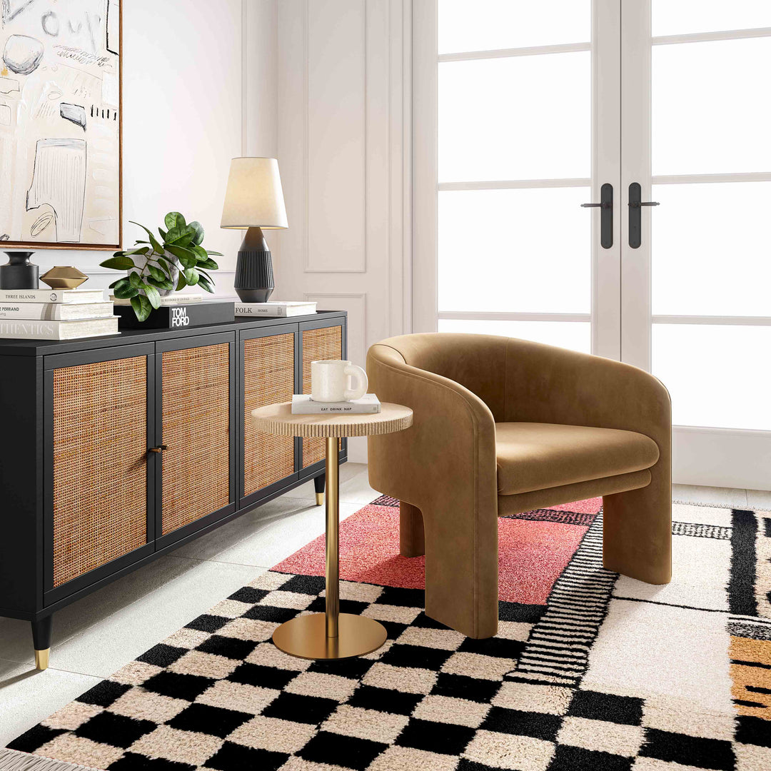 Bianca Gold Marble Side Table