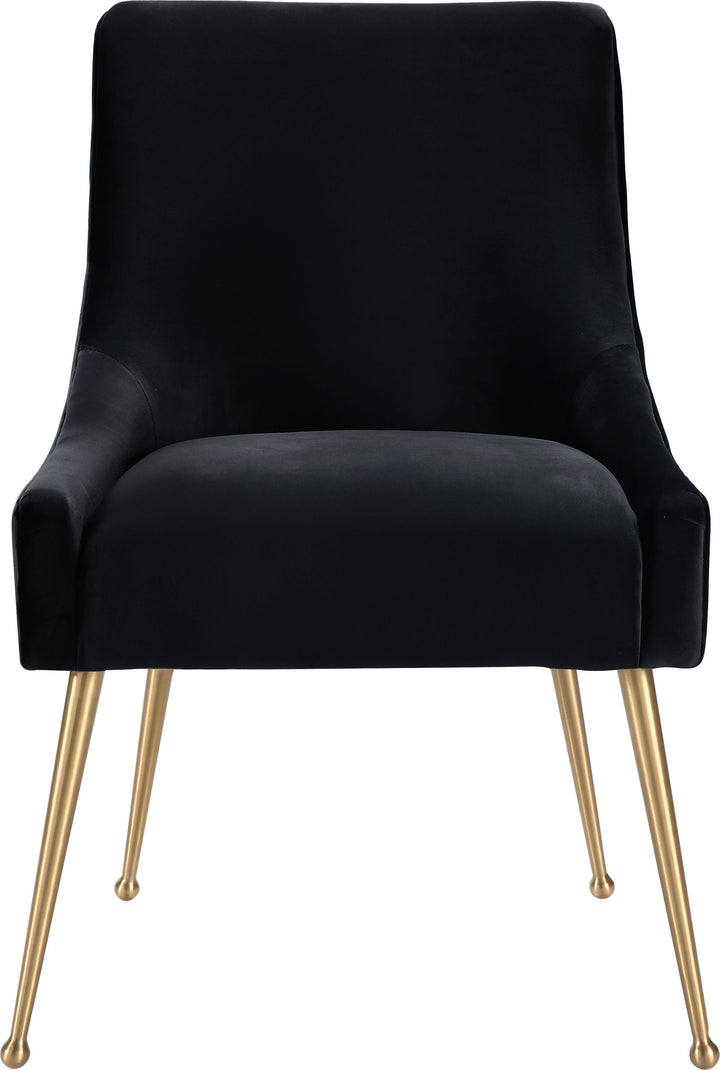 Bianca Black Velvet Side Chair