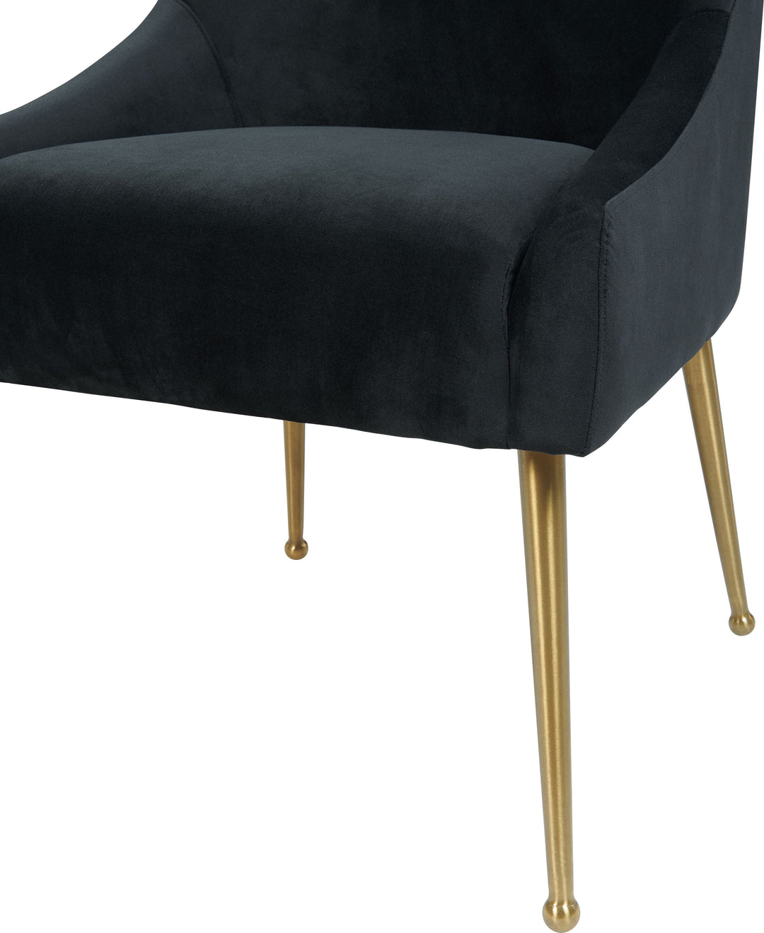 Bianca Black Velvet Side Chair