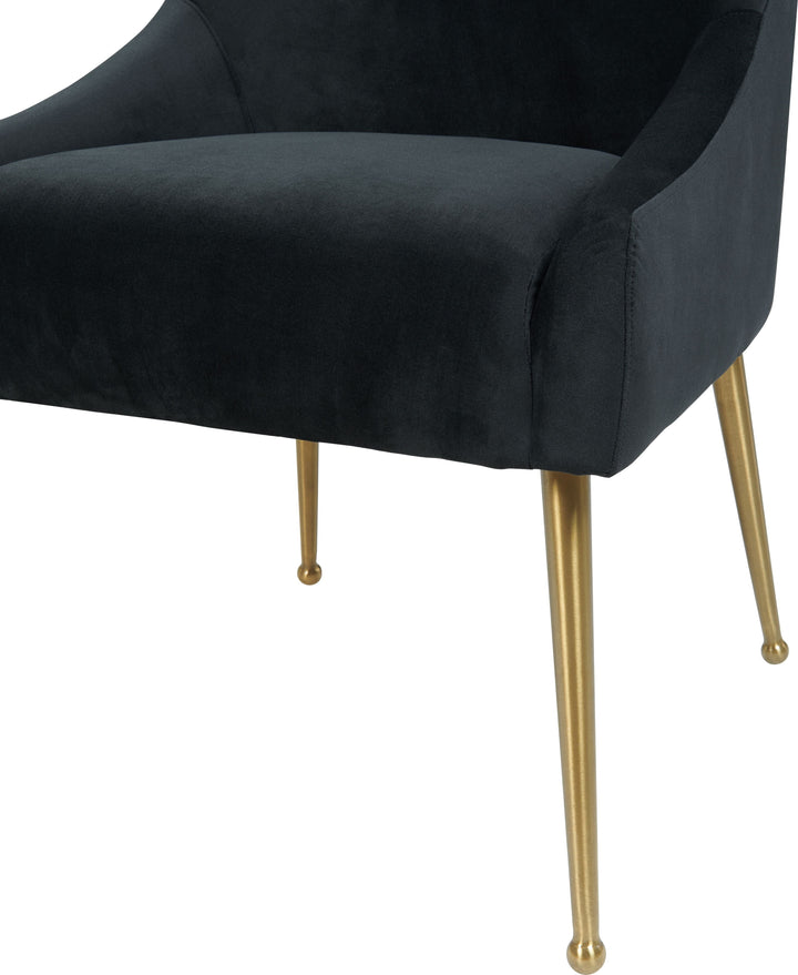 Bianca Black Velvet Side Chair