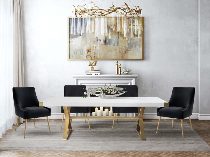 Bianca Black Velvet Side Chair