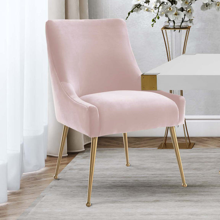 Bianca Blush Velvet Side Chair