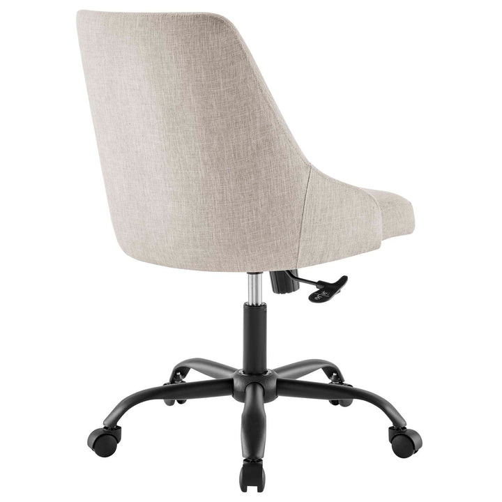 Nate Swivel Upholstered Office Chair - Beige
