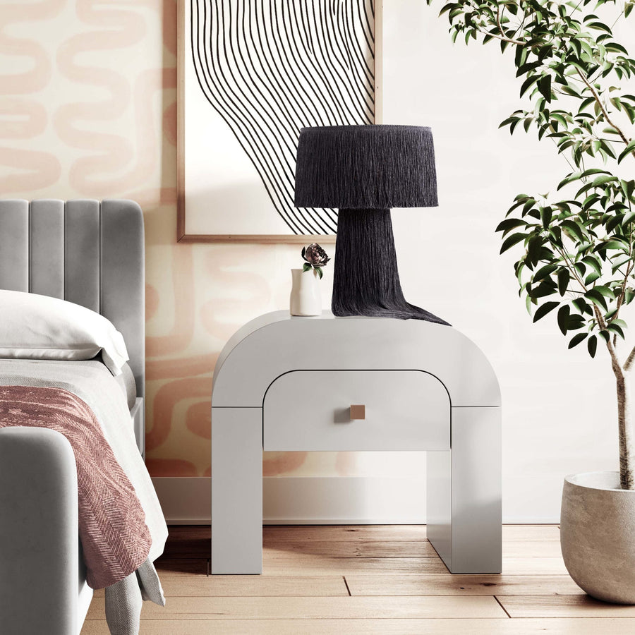 Bump White Nightstand