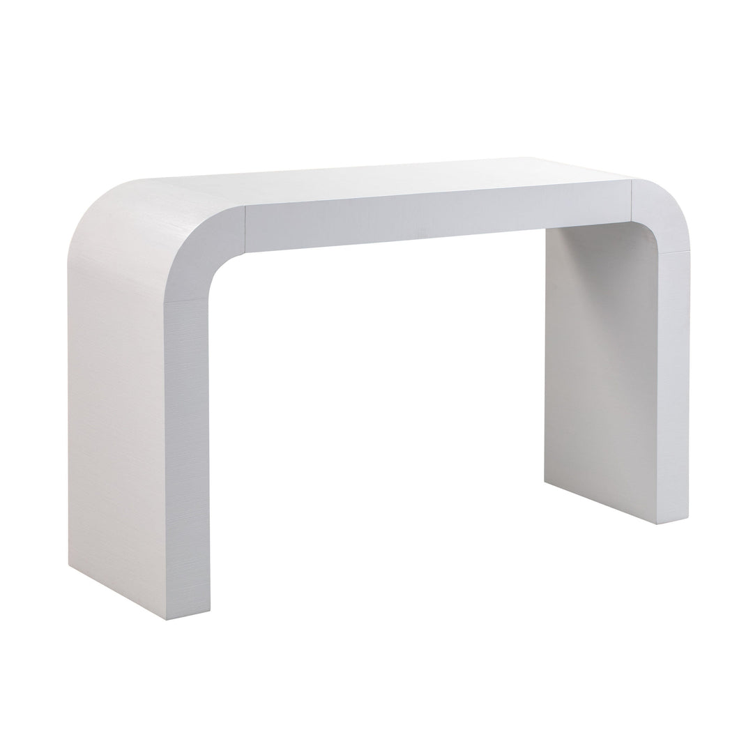 Bump White Console Table