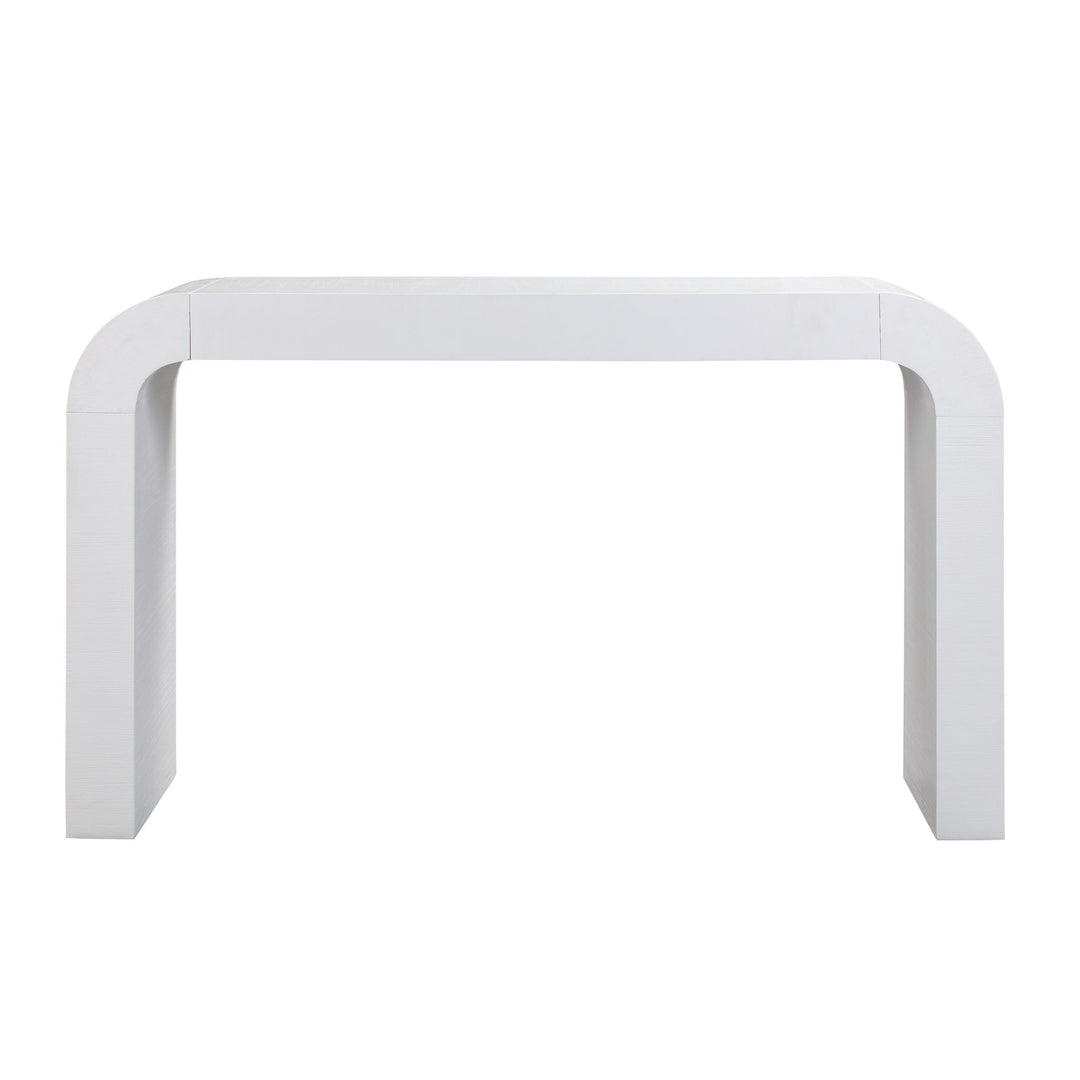 Bump White Console Table