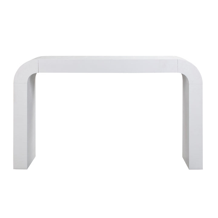 Bump White Console Table