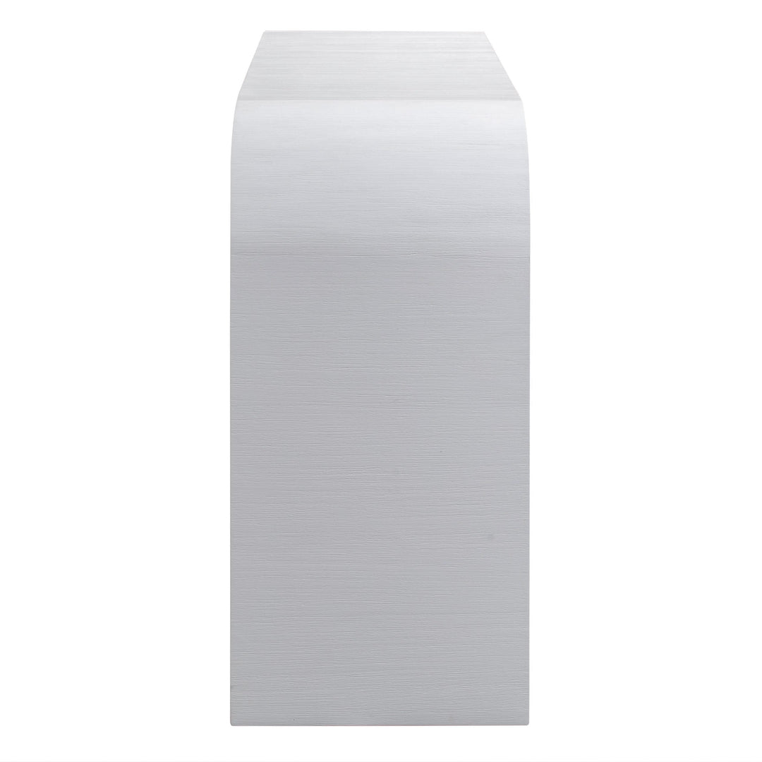 Bump White Console Table