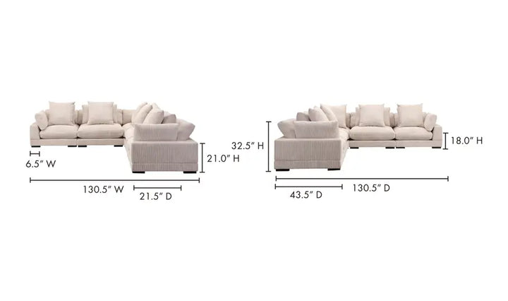 Cascade Classic L Modular Sectional Cappuccino