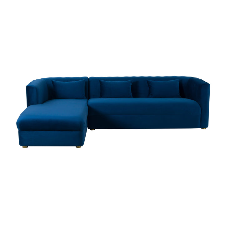 Catherine Navy Velvet Sectional LAF