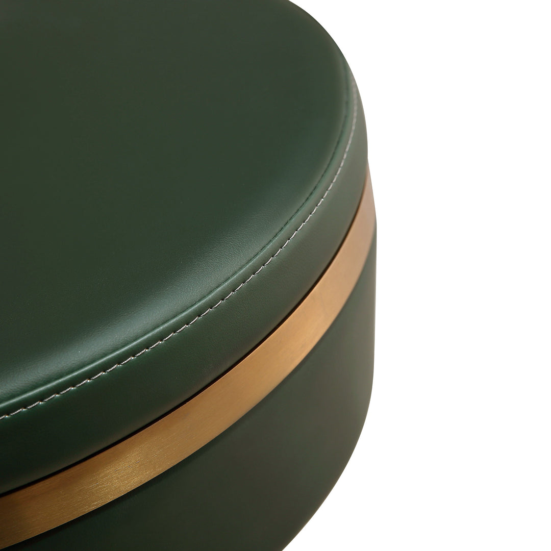 Celestial Malachite Green and Gold Adjustable Stool