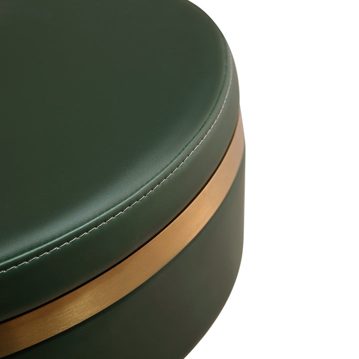 Celestial Malachite Green and Gold Adjustable Stool