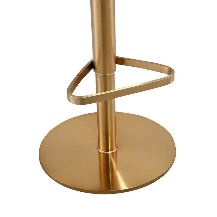 Celestial Malachite Green and Gold Adjustable Stool