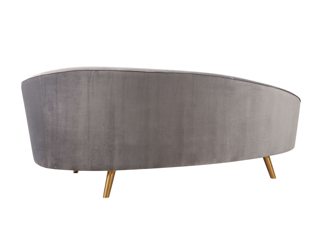 Cleo Grey Velvet Sofa