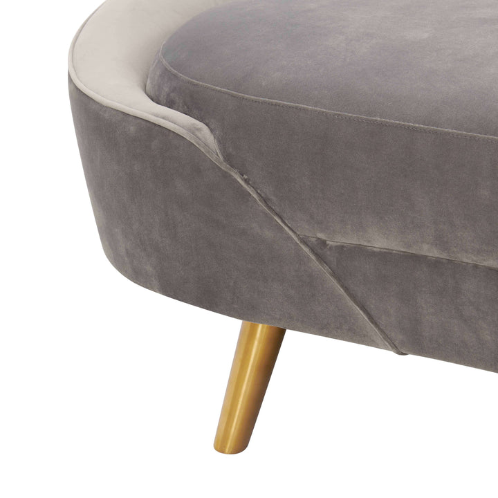 Cleo Grey Velvet Sofa