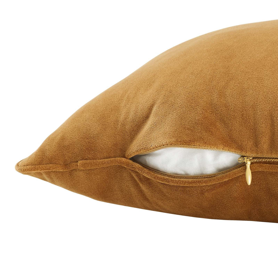 Nance Lumbar Throw Pillow with Insert 18"x12" - Cognac