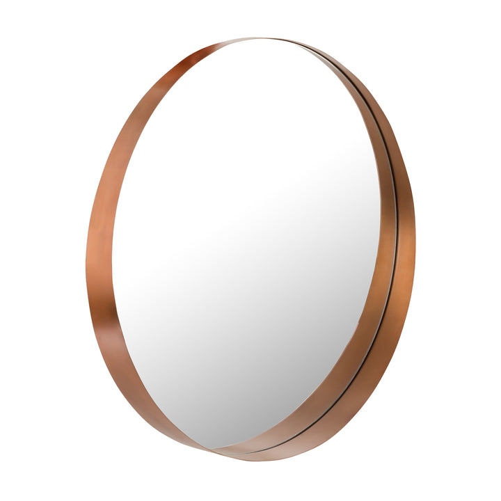 Copper Round Mirror