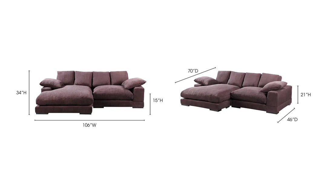 Dive Sectional Dark Brown