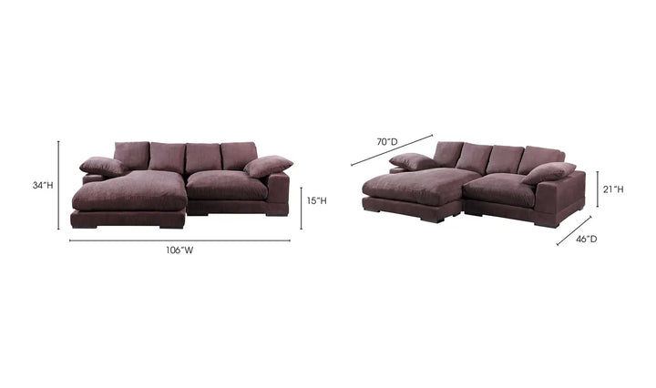 Dive Sectional Dark Brown