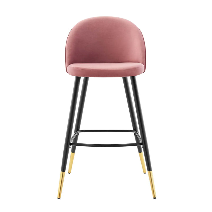 Rolica Performance Velvet Bar Stools - Set Of 2
