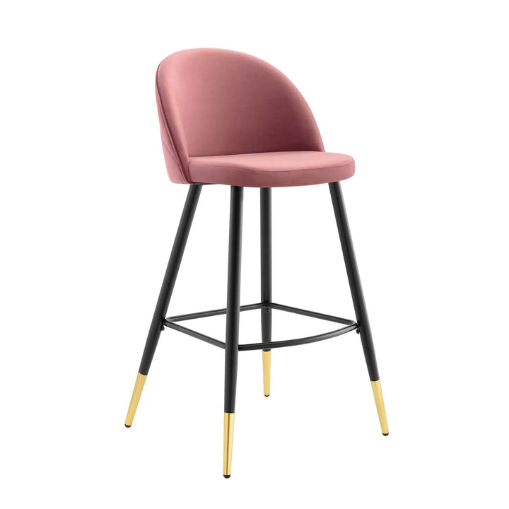 Rolica Performance Velvet Bar Stools - Set Of 2