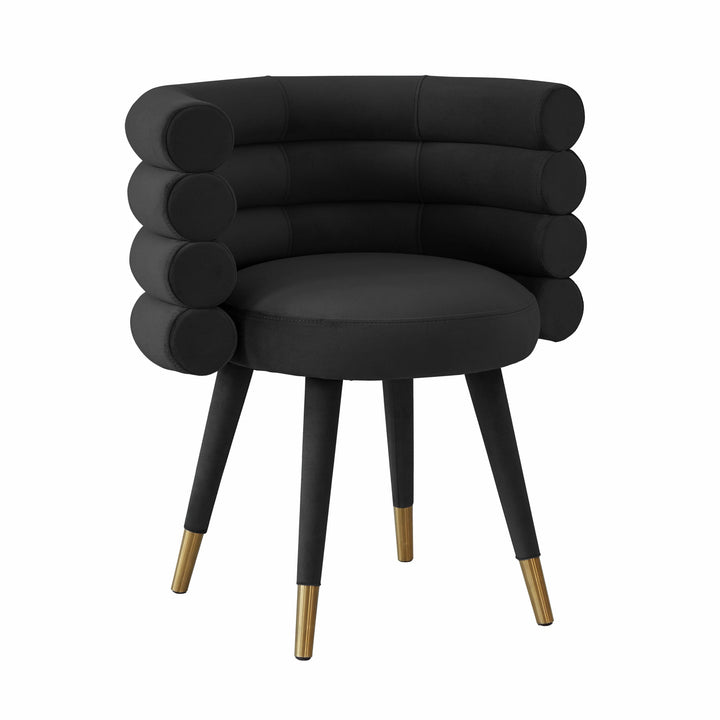 Elizabeth Black Velvet Dining Chair