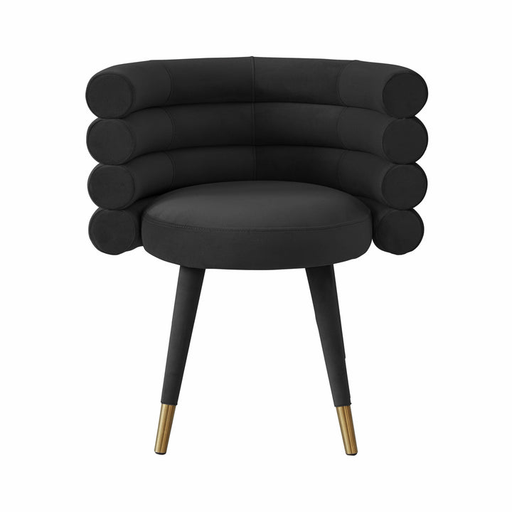 Elizabeth Black Velvet Dining Chair