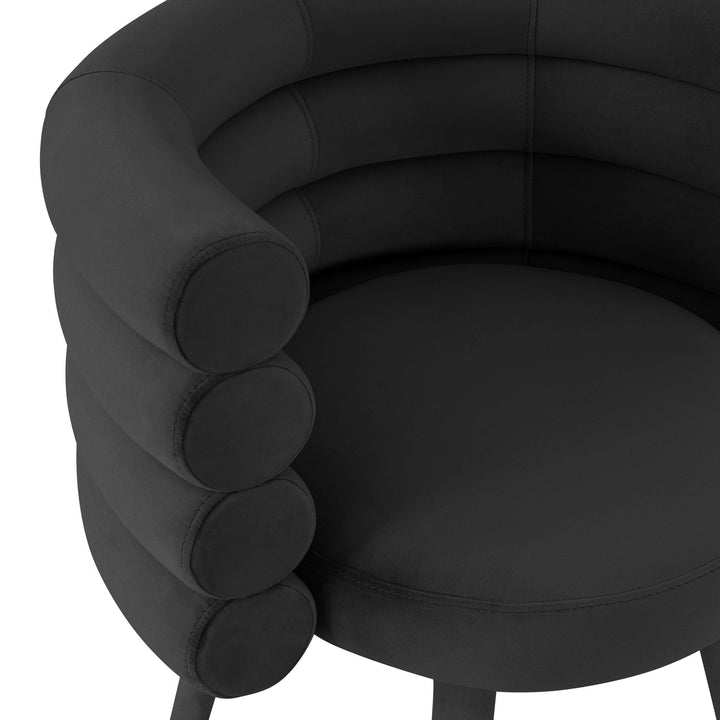 Elizabeth Black Velvet Dining Chair