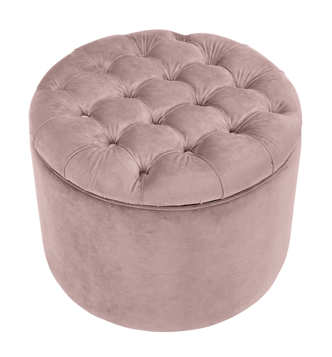 Empress Blush Velvet Storage Ottoman