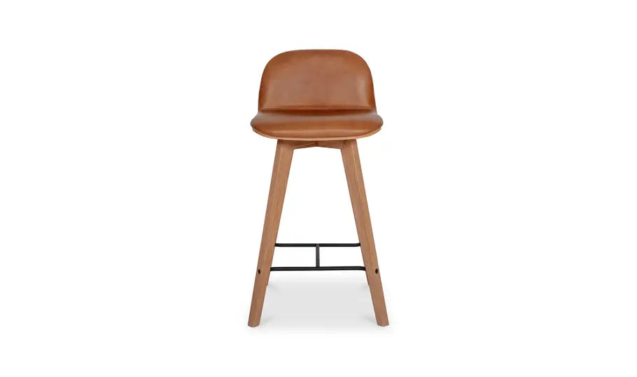 Freya Tan Leather Counter Stool