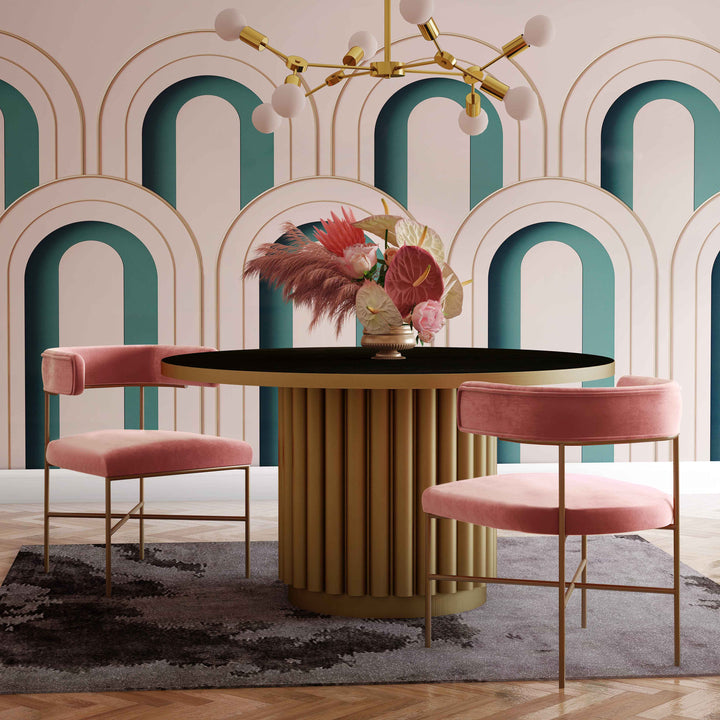 Grace Performance Velvet Chair In Blush