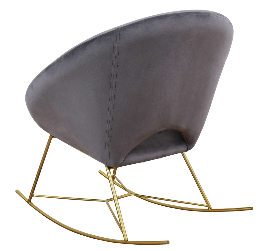 Grayson Grey Velvet Rocking Chair