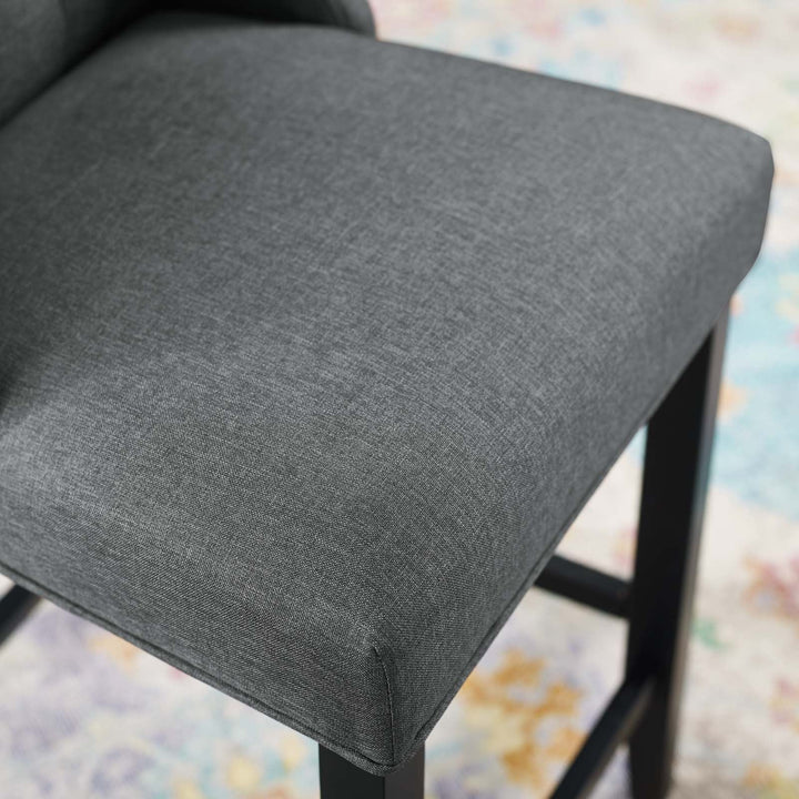 Troban Upholstered Fabric Counter Stool - Dark Gray