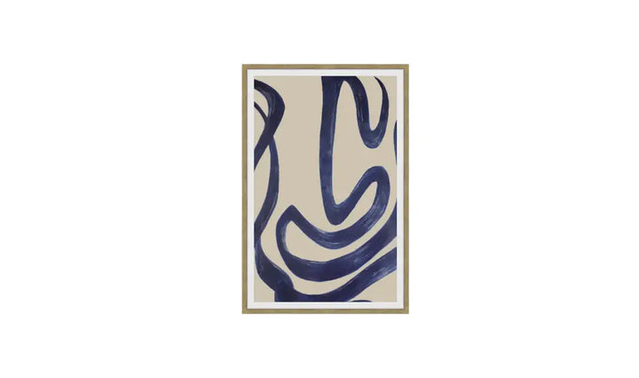 Indigo Strokes Framed Print 1