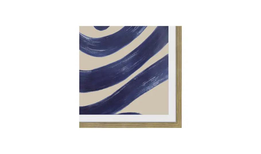 Indigo Strokes Framed Print 1