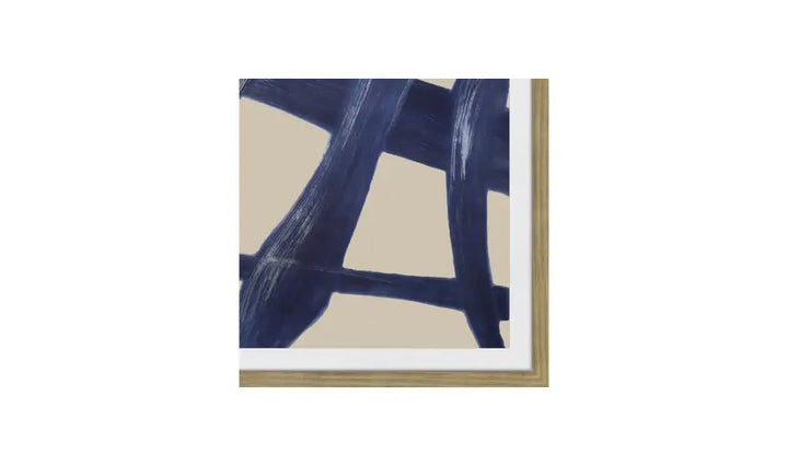 Indigo Strokes Framed Print 2