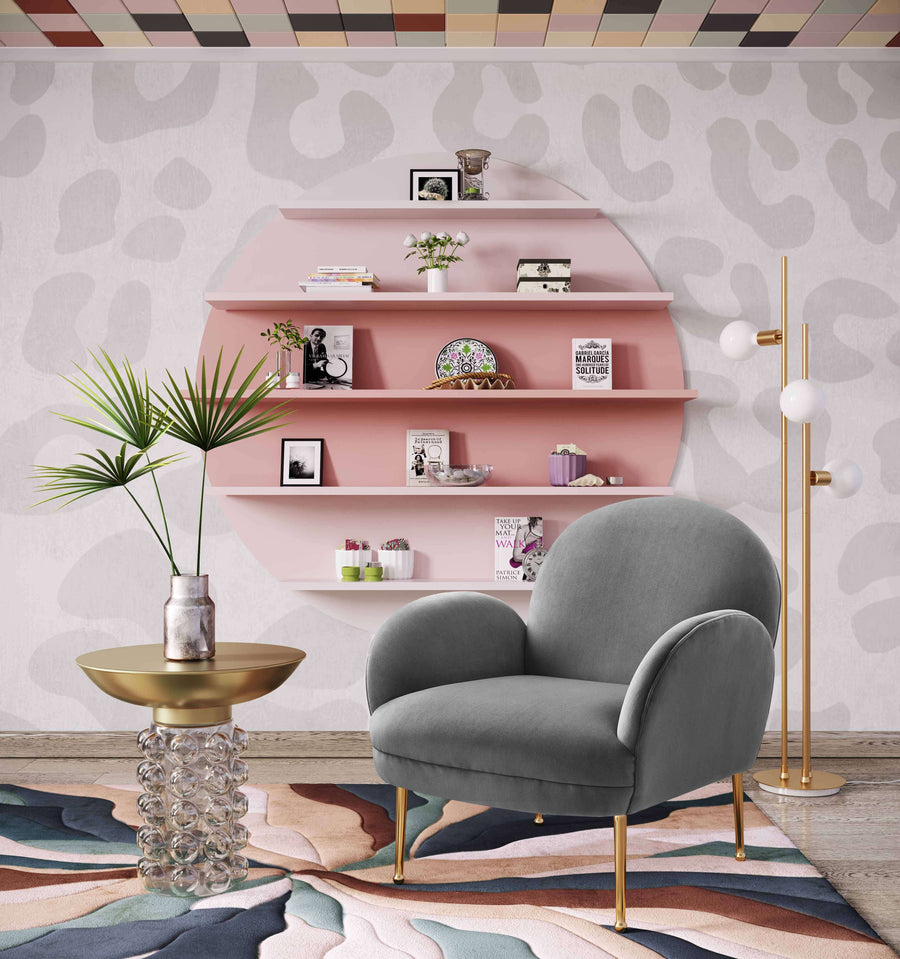 Isla Grey Velvet Chair