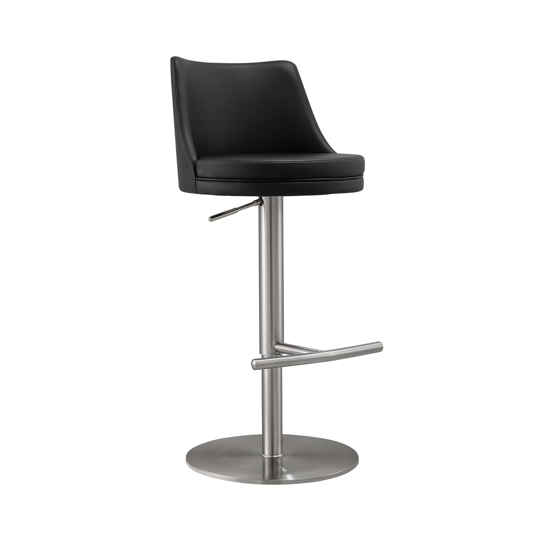 Jackson Black and Silver Adjustable Stool